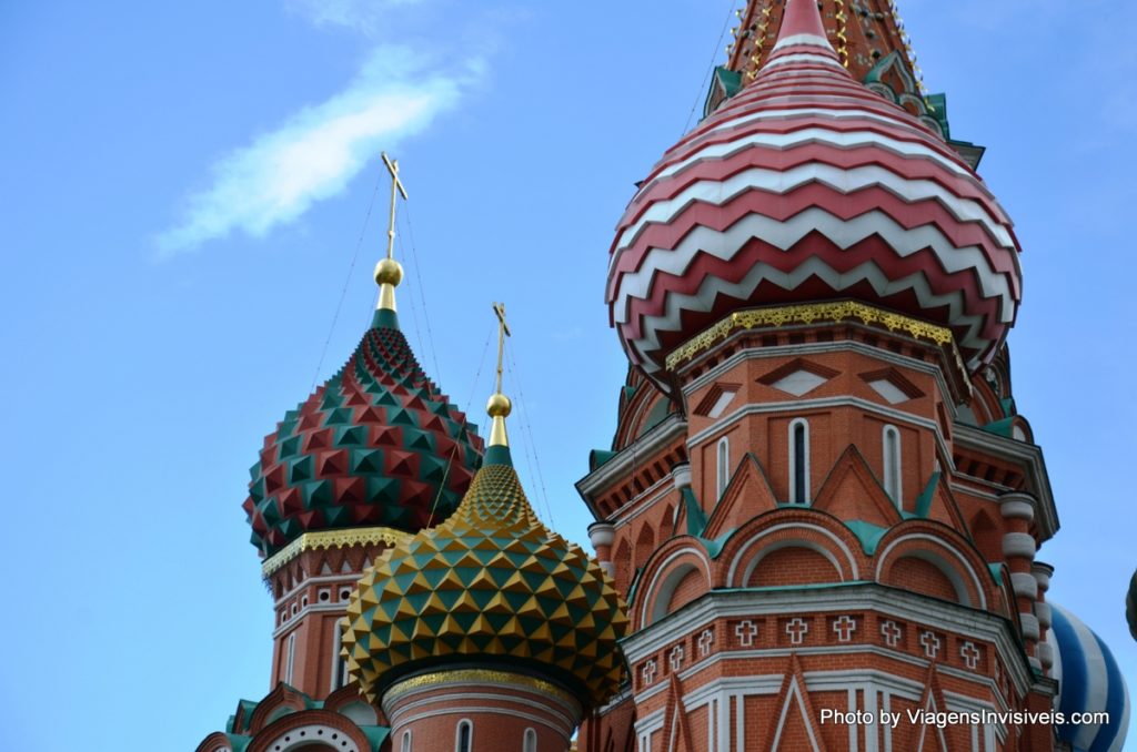 Detalhes da São Basílio em Moscou, Rússia