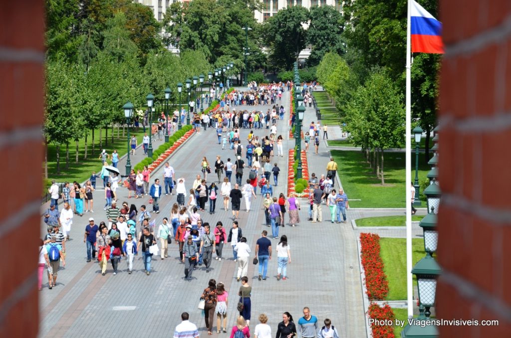 Jardim de Alexandre, o caminho entre a Praça Vermelha e o Kremlin