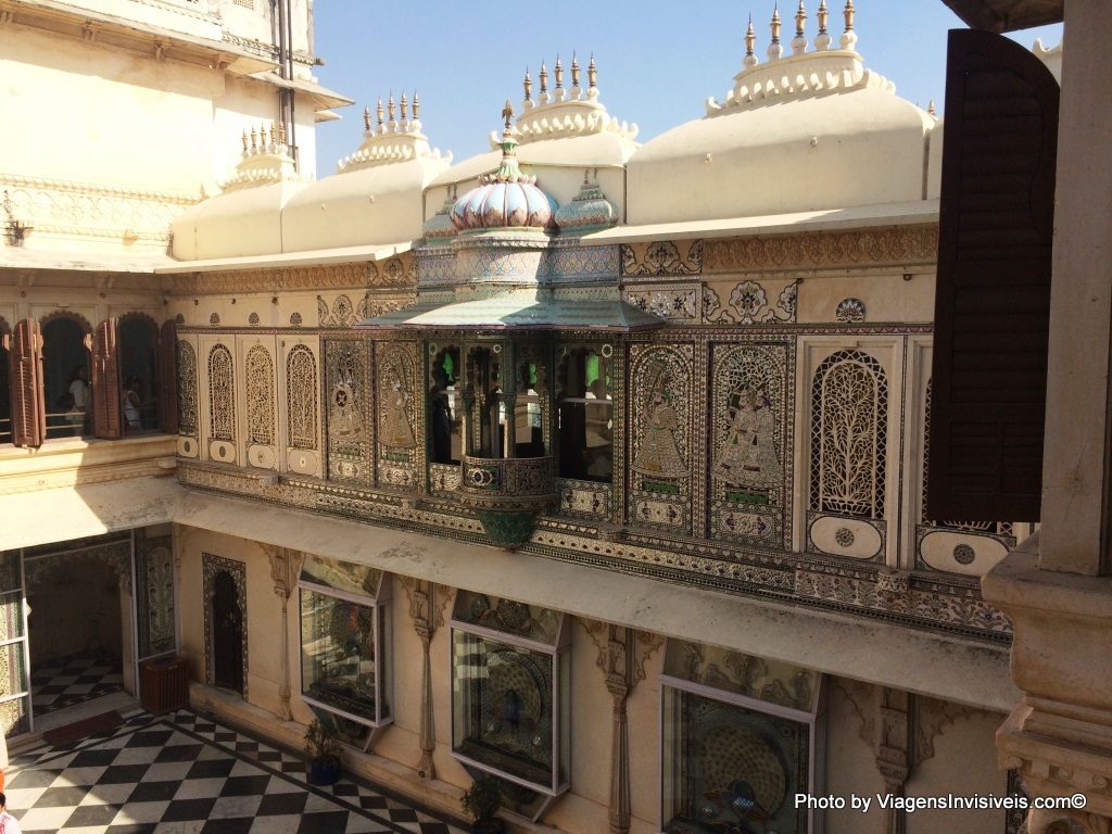 City Palace e seus lindos mosaicos, Udaipur, Índia