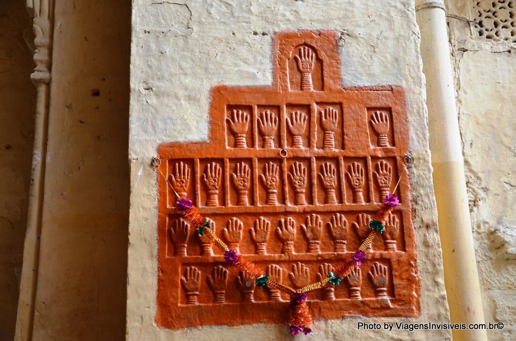 Mulheres sacrificadas, Mehrangarh Fort, Jodhpur, Índia